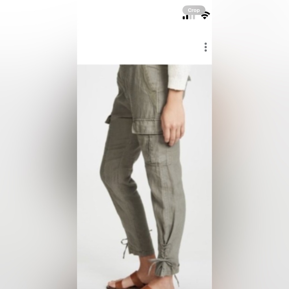 Joie Olive Green Linen Cargo Pants NWT Size 2
